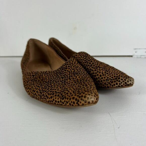 Madewell Flat Shoe Womens Lizbeth in Dotted Calf Hair Flat Size 8 Ballet Loafer - Picture 3 of 10